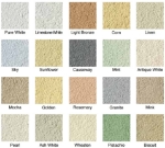 Image of a colour chart showcasing the range of colours that the K Rend Silicone TC15 product is available in.
